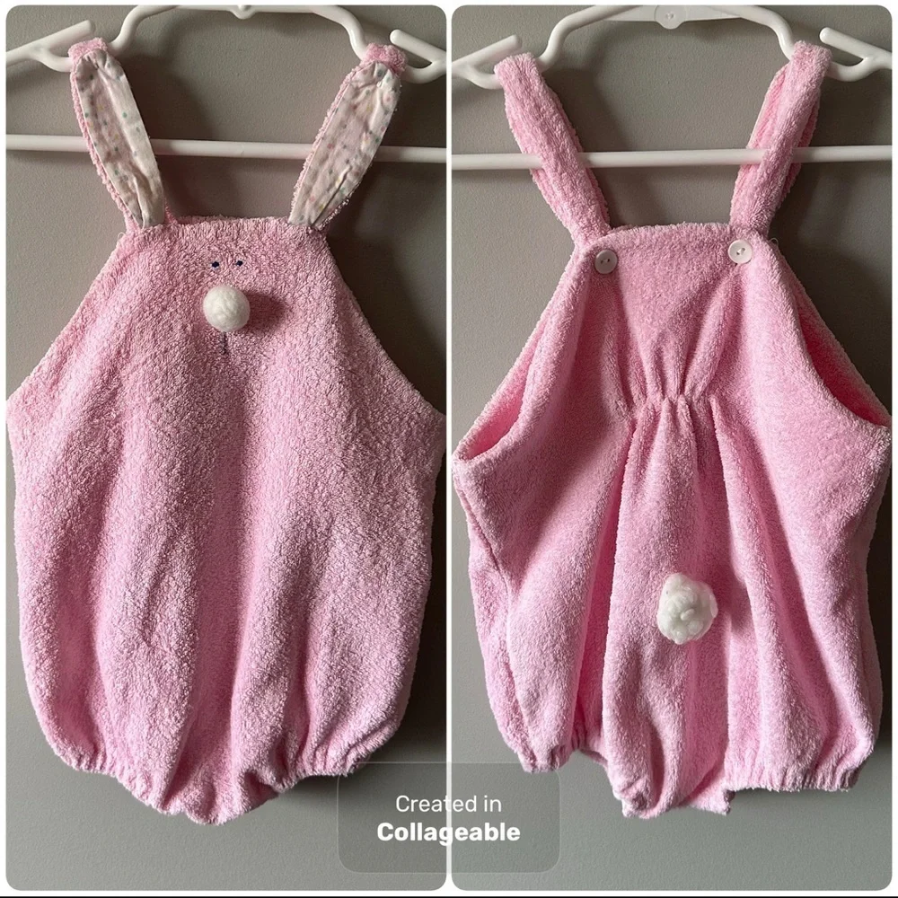 Vintage Alison Scott Spencerville Baby 12 Months Easter Bunny Bubble Romper
